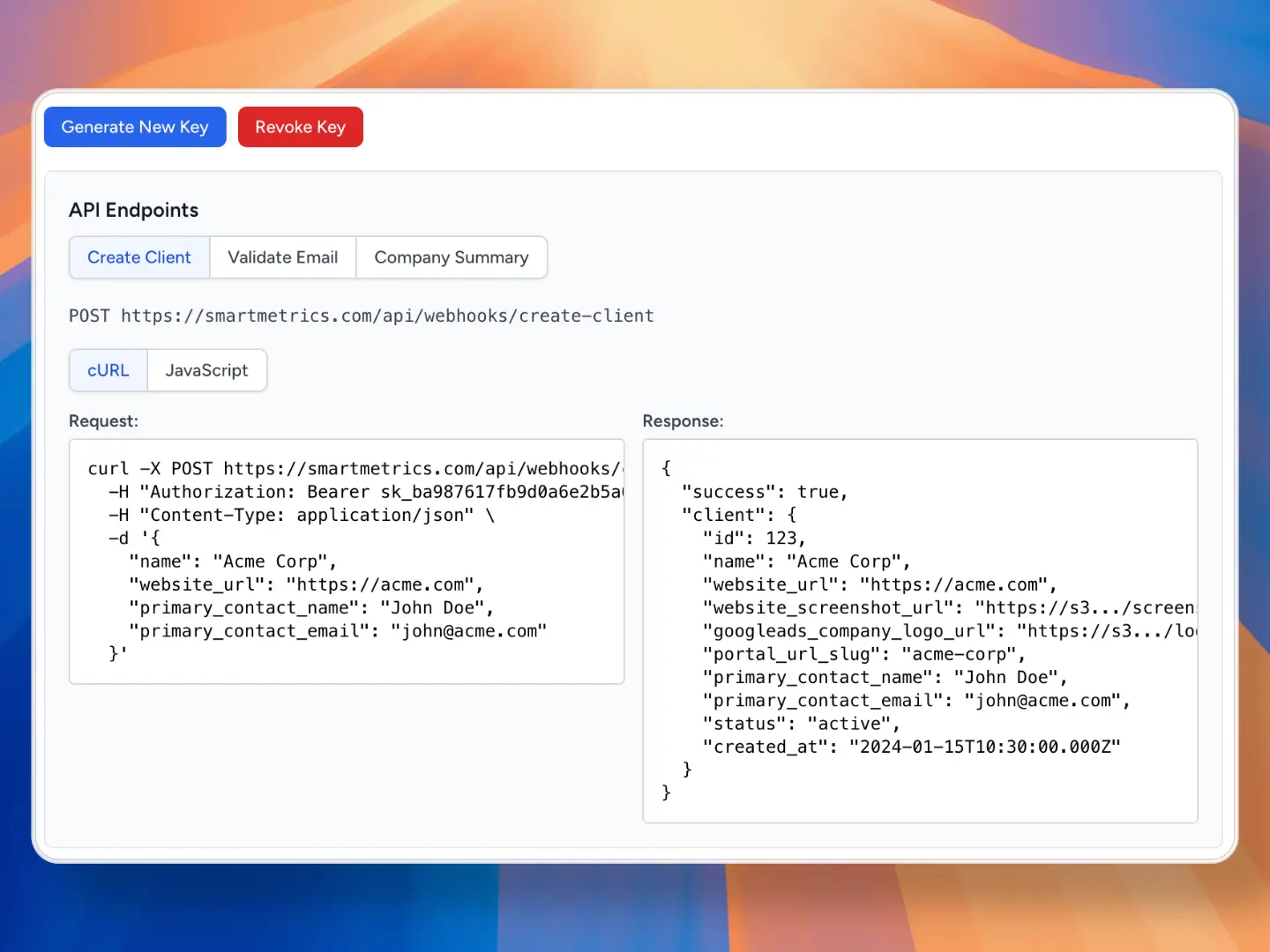 SmartMetrics API and CSV Import feature illustration